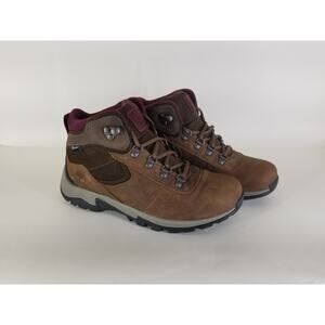 Timberland Women's Mt. Maddsen Waterproof Mid Hiker Boots Brown Leather 6.5